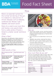 Carbohydrates Food Fact Sheet