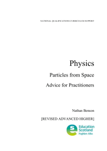 Physics: Particles from Space - Advice for Practitioners (Revised