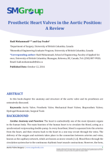 Prosthetic Heart Valves in the Aortic Position: A Review Hadi