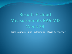 Results E-cloud Measurements MD Week 29