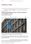 Surging Swedish economy raises questions over negative rates