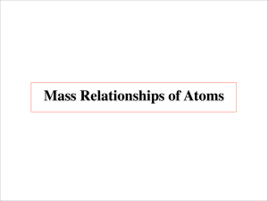 Mass Relationships of Atoms