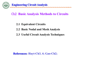 Ch2 Basic Analysis Methods to Circuits
