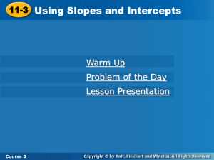in slope-intercept form. - Caldwell County Schools