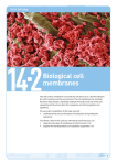 Topic guide 14.2: Biological cell membranes