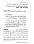 Discrepancies between echocardiographic measurements of left