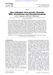 How pathogens drive genetic diversity: MHC, mechanisms and