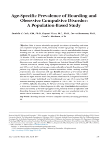 Age-Specific Prevalence of Hoarding and Obsessive Compulsive