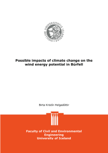 Possible impacts of climate change on the wind energy