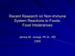 Part 2: Recent Research on Non-Immune System Reactions to Foods