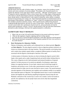 ALIMENTARY TRACT MOTILITY