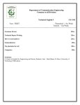 Department of Communication Engineering Common to all Divisions