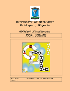 SOC1 - University of Maiduguri