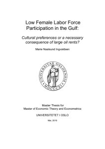 Low Female Labor Force Participation in the Gulf