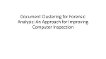 Document Clustering for Forensic Analysis: An Approach for