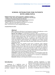 school integration for patients with amblyopia