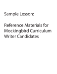 Sample Lesson - Mockingbird Education