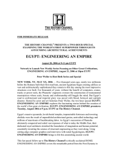egypt: engineering an empire - The In