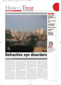 Refractive eye disorders