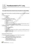 Fundamentals in P.T. 203 Leg Length Measurement, Measurement