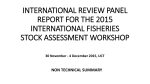 INTERNATIONAL REVIEW PANEL REPORT FOR THE 2015