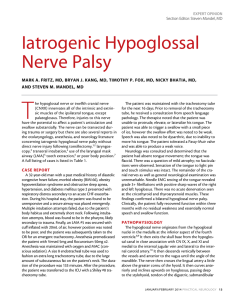 Iatrogenic Hypoglossal Nerve Palsy