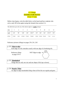 4.2 Tilings INSTRUCTOR NOTES