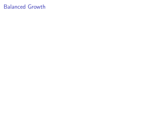 Balanced Growth - Yale Economics