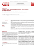 Trends of cancer incidence and mortality in Cali, Colombia. 50 years