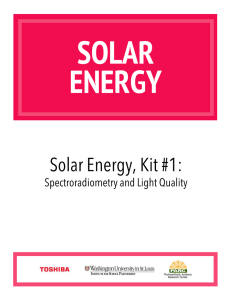 Solar Energy, Kit #1: