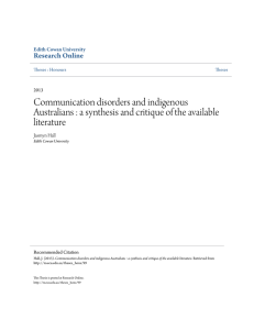 Communication disorders and indigenous