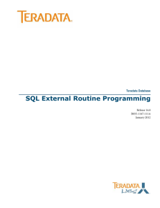 SQL External Routine Programming - Information Products