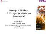 Biological Markets: A Catalyst for the Major Transitions?
