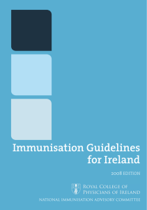 Immunisation Guidelines for Ireland