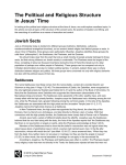 The Political and Religious Structure in Jesus` Time