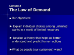 Lecture 2 The Law of Demand