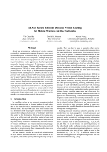 Secure Efficient Distance Vector Routing for Mobile Wireless Ad Hoc