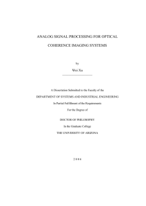 ANALOG SIGNAL PROCESSING FOR OPTICAL COHERENCE