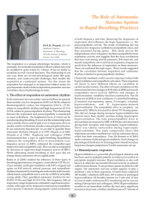 The Role of Autonomic Nervous System in Rapid Breathing Practices