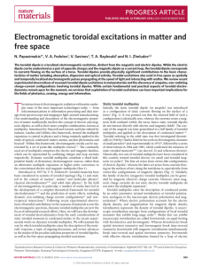 Electromagnetic toroidal excitations in matter and free space