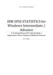 IBM SPSS STATISTICS for Windows Intermediate / Advance