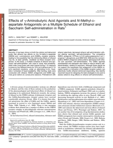 aspartate Antagonists on a Multiple Schedule of Ethanol and