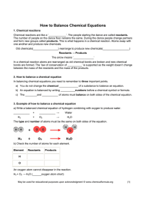 How to Balance Chemical Equations