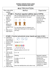 Calculation Policy - Multiplication