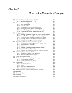 Chapter 2b More on the Momentum Principle