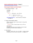 Atomic and Electronic Structure (Chapter 7)