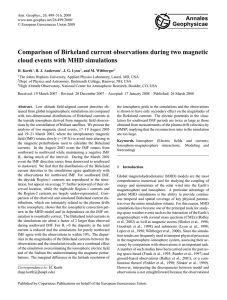 Comparison of Birkeland current observations during two magnetic