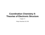 Coordination Chemistry II: Theories of Electronic
