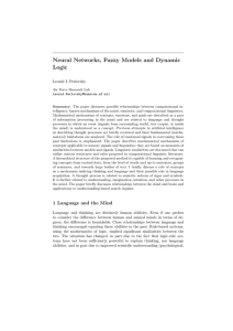 Neural Networks, Fuzzy Models and Dynamic Logic. Chapter in R