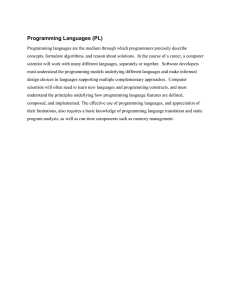 Programming Languages (PL)
